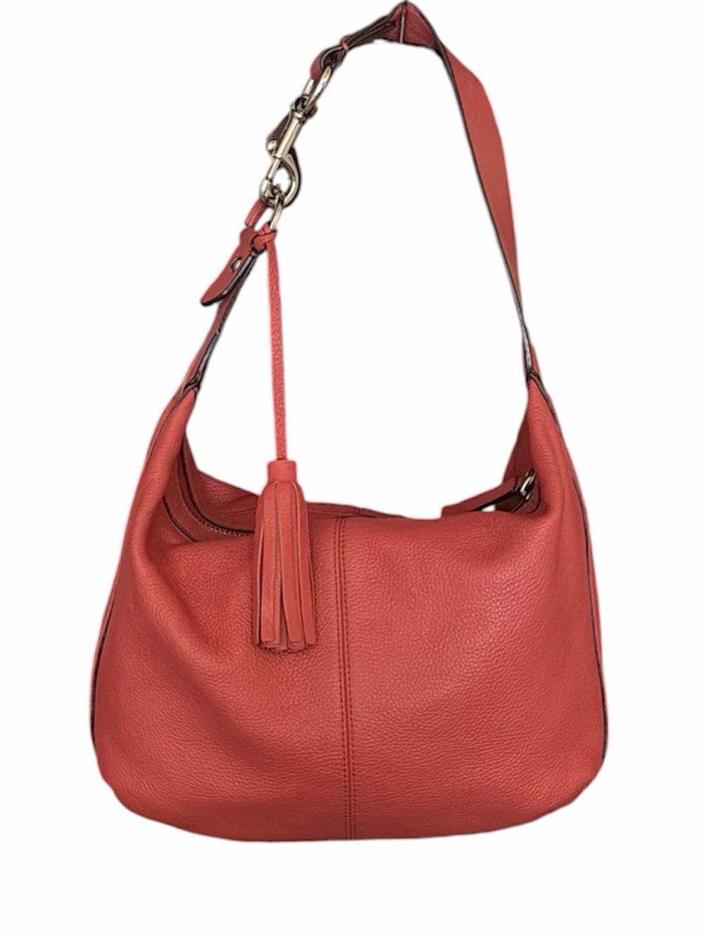 Coach Avery Hobo shoulder bag purse orange classic colorful designer tassel tag